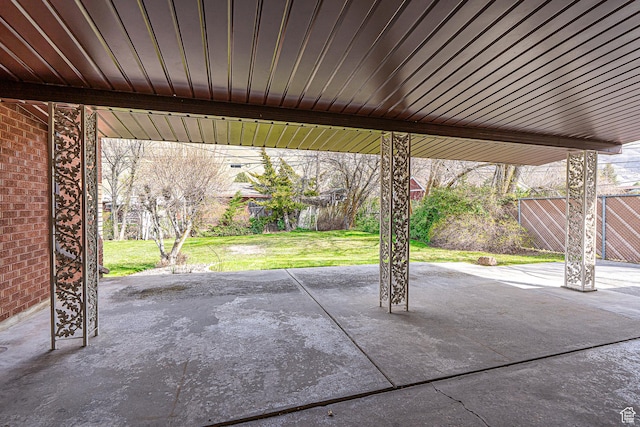 view of patio with fence