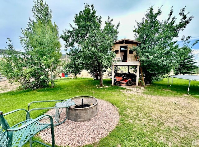 263 W 300 S, Parowan, UT 84761 - view of yard with a trampoline