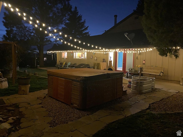 263 W 300 S, Parowan, UT 84761 - patio at twilight featuring a hot tub