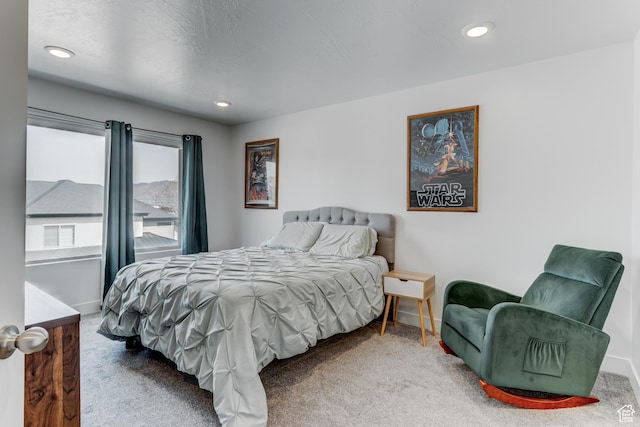 129 W Autumn Ln N, Saratoga Springs, UT 84045 - bedroom featuring carpet floors, baseboards, and recessed lighting