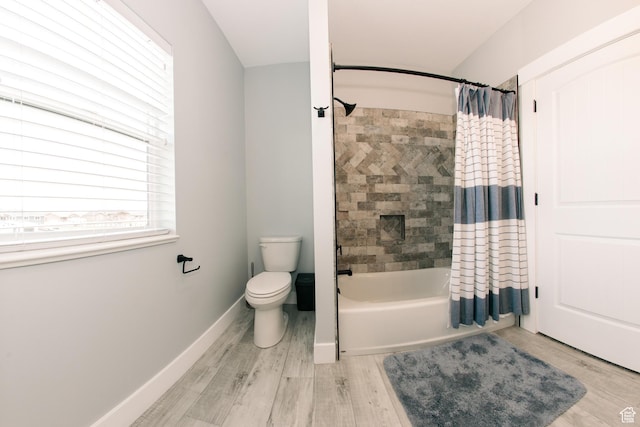 4702 S 5050 W, West Haven, UT 84401 - full bath with shower / bath combo, baseboards, toilet, and wood finished floors