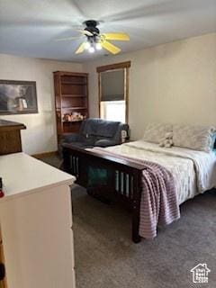 87 N Loafer Canyon Rd, Elk Ridge, UT 84651 - bedroom with carpet flooring and a ceiling fan