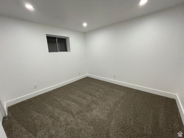 3977 W 5625 S, Roy, UT 84067 - spare room with dark colored carpet, recessed lighting, and baseboards