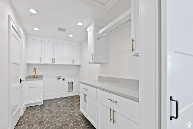 1682 N 2250 W, Provo, UT 84604 - laundry area with visible vents, recessed lighting, electric dryer hookup, a sink, and washer hookup