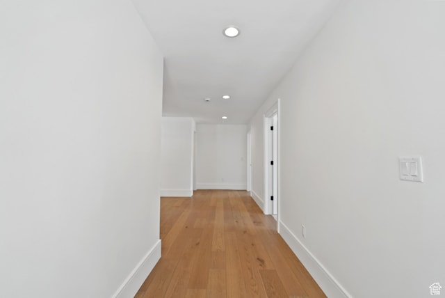 1682 N 2250 W, Provo, UT 84604 - hallway with baseboards, light wood-type flooring, and recessed lighting
