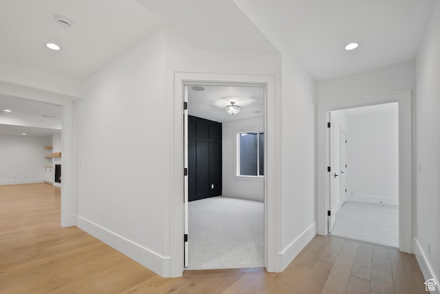 1682 N 2250 W, Provo, UT 84604 - hallway featuring baseboards, recessed lighting, and light wood-style flooring