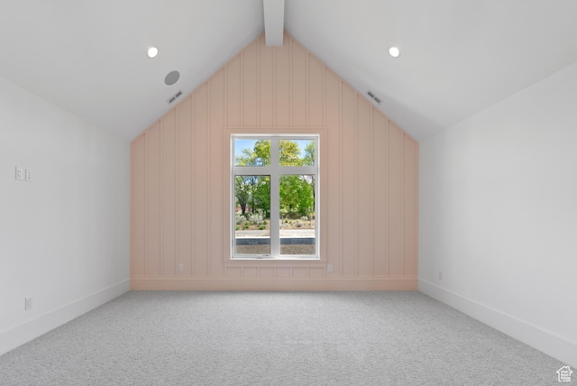 1682 N 2250 W, Provo, UT 84604 - bonus room featuring carpet flooring, visible vents, and lofted ceiling with beams