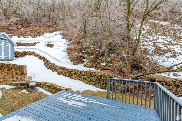3895 S Grindstone Dr, Springville, UT 84663 - view of snow covered deck
