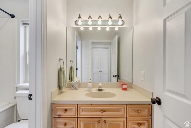 3895 S Grindstone Dr, Springville, UT 84663 - full bathroom featuring toilet and vanity