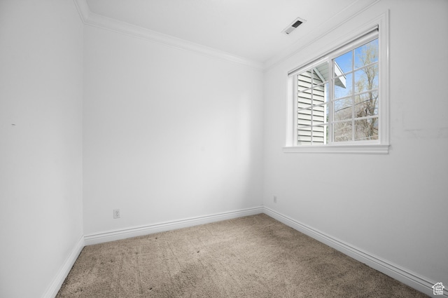 6041 S 2230 E, Holladay, UT 84121 - carpeted empty room with visible vents, baseboards, and crown molding