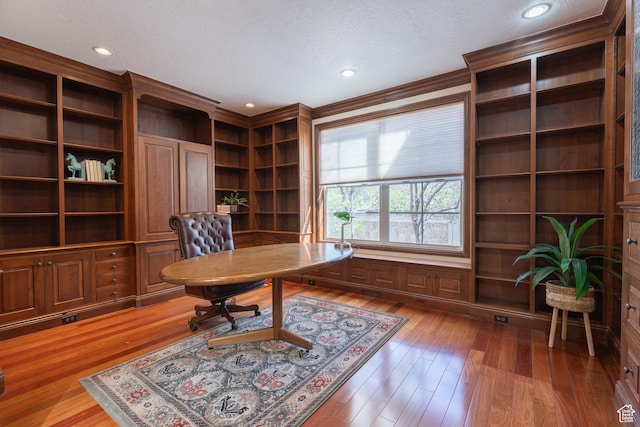 6041 S 2230 E, Holladay, UT 84121 - office space featuring recessed lighting, a textured ceiling, and hardwood / wood-style flooring