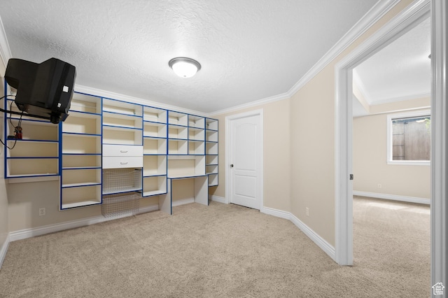 6041 S 2230 E, Holladay, UT 84121 - unfurnished bedroom with baseboards, carpet floors, a textured ceiling, and crown molding