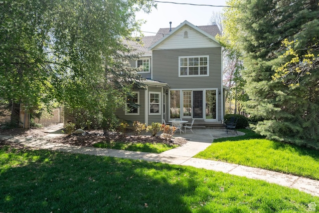 6041 S 2230 E, Holladay, UT 84121 - view of front of home featuring a patio and a front yard