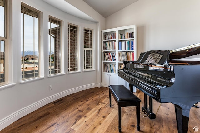 4781 W 4100 S, West Haven, UT 84401 - sitting room featuring lofted ceiling, hardwood / wood-style floors, and baseboards