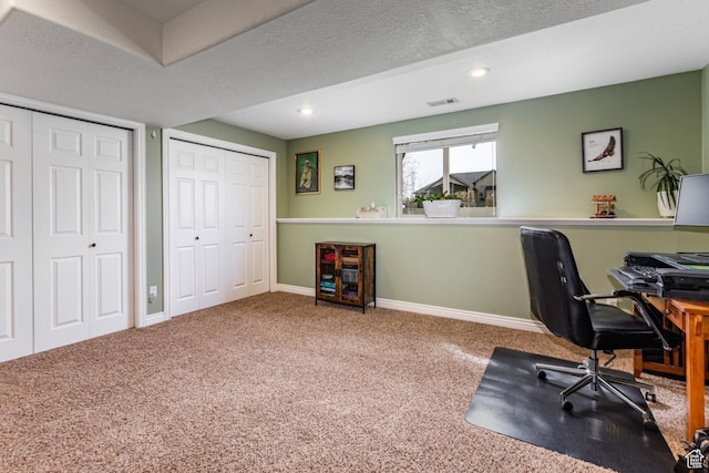4781 W 4100 S, West Haven, UT 84401 - carpeted home office featuring baseboards and recessed lighting