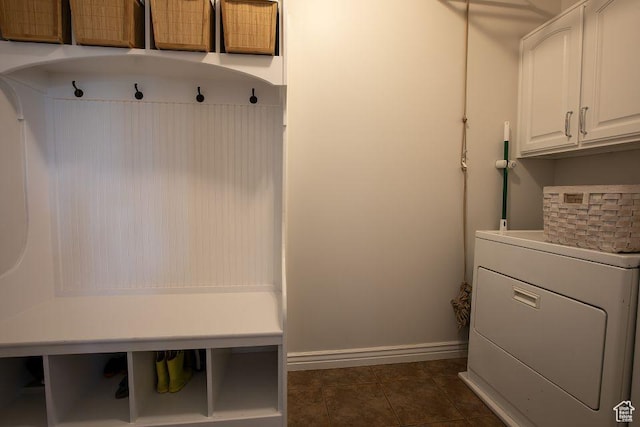 4781 W 4100 S, West Haven, UT 84401 - mudroom with washer / dryer, dark tile patterned floors, and baseboards