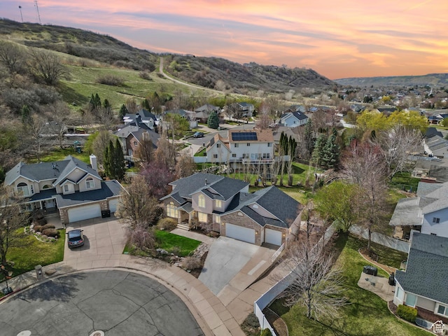 8079 S Juniper Ct, South Weber, UT 84405 - aerial view with a residential view and a mountain view