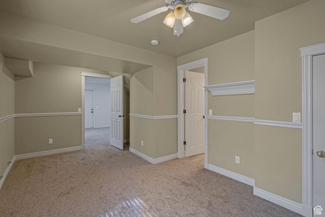 8079 S Juniper Ct, South Weber, UT 84405 - interior space featuring carpet floors, ceiling fan, and baseboards
