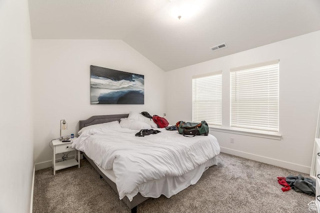 3833 W 1960 N, Lehi, UT 84043 - carpeted bedroom featuring visible vents, baseboards, and lofted ceiling