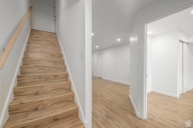 3833 W 1960 N, Lehi, UT 84043 - stairs with baseboards, recessed lighting, and wood finished floors
