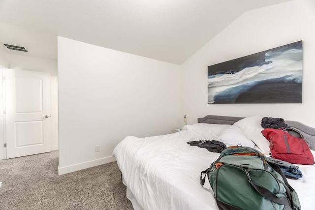 3833 W 1960 N, Lehi, UT 84043 - bedroom with visible vents, baseboards, vaulted ceiling, and carpet floors