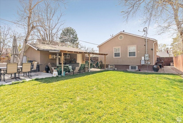 3165 S 2000 E, Millcreek, UT 84109 - back of house with a patio area, fence, and stucco siding