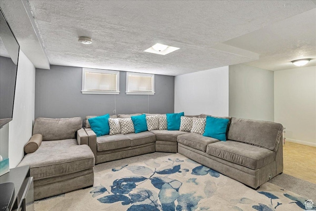 3165 S 2000 E, Millcreek, UT 84109 - living area with a textured ceiling, carpet flooring, and baseboards