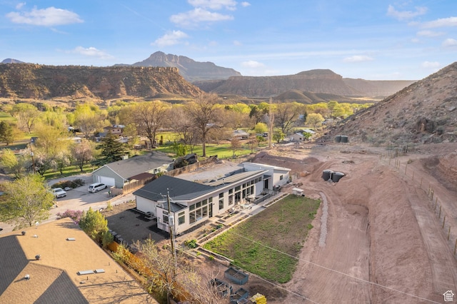 160 W Pebble, Rockville, UT 84763 - aerial view of property and surrounding area featuring a mountain backdrop