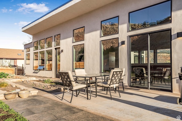 160 W Pebble, Rockville, UT 84763 - view of patio / terrace with outdoor dining area