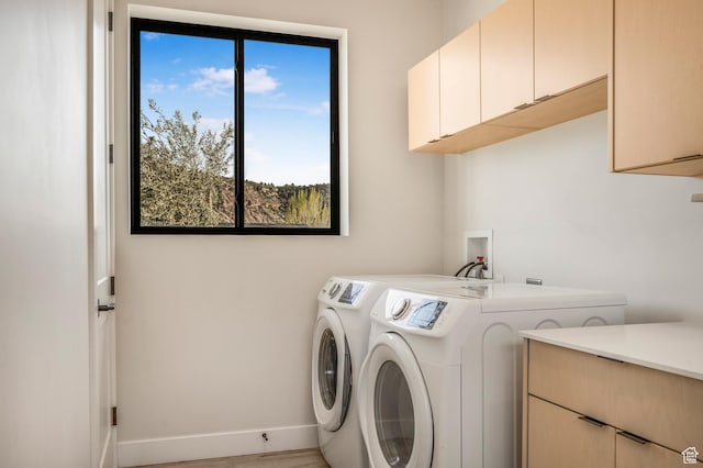 160 W Pebble, Rockville, UT 84763 - laundry area featuring cabinet space, washer and dryer, plenty of natural light, and baseboards