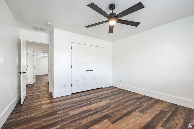 159 E 625 S, Mantua, UT 84324 - unfurnished bedroom with baseboards, dark wood-style floors, and a closet