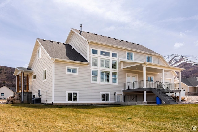 159 E 625 S, Mantua, UT 84324 - back of property with a lawn and stairway