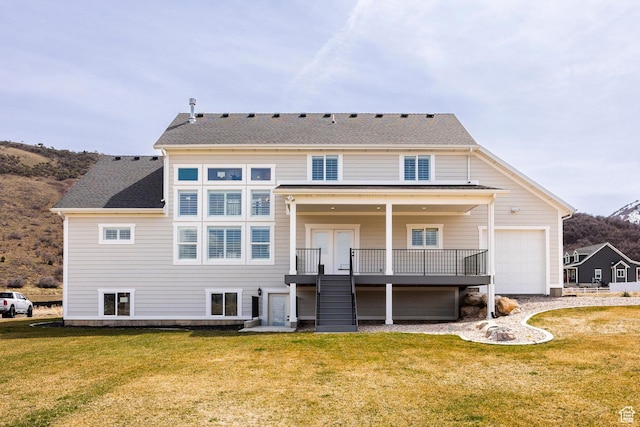 159 E 625 S, Mantua, UT 84324 - rear view of property with stairway and a yard