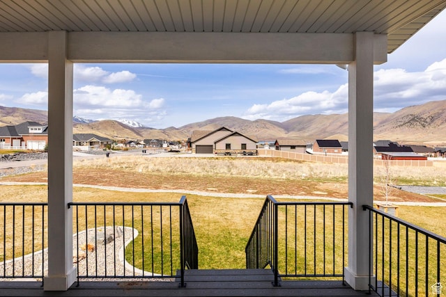 159 E 625 S, Mantua, UT 84324 - deck with a mountain view, a residential view, and a yard