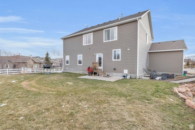 1962 Bluff Crest Rd Unit 4, Francis, UT 84036 - rear view of house with entry steps, a yard, a patio, and fence
