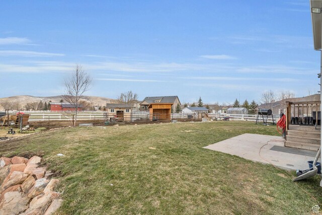 1962 Bluff Crest Rd Unit 4, Francis, UT 84036 - view of yard featuring a patio area, fence, and a mountain view