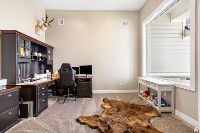1125 S 400 E, Salem, UT 84653 - office area featuring baseboards, visible vents, and carpet floors