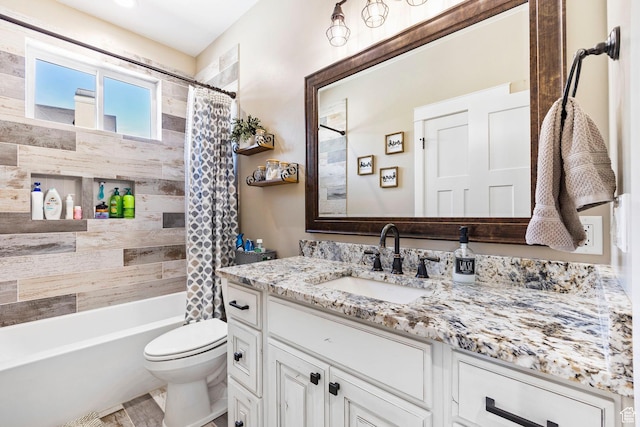 1125 S 400 E, Salem, UT 84653 - full bathroom featuring shower / bath combo, vanity, and toilet