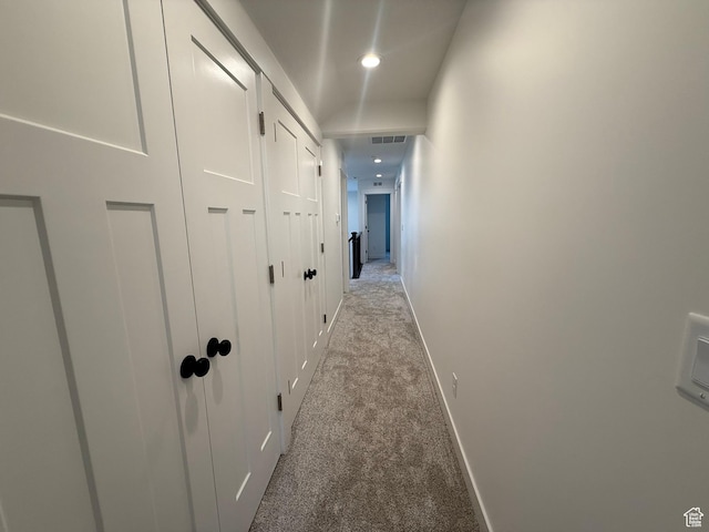 3758 W Alder Ct, Taylor, UT 84401 - hall with recessed lighting, baseboards, visible vents, and light colored carpet