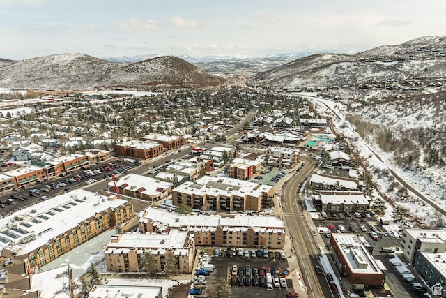 1940 Prospector Ave Unit 101, Park City, UT 84060 - snowy aerial view featuring a mountain view