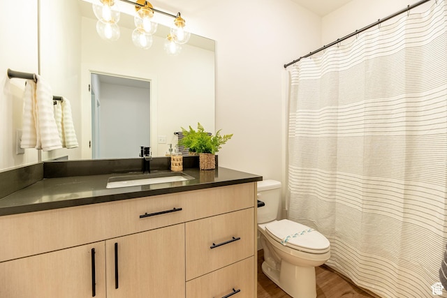 4342 W 5430 S Unit A, Hooper, UT 84315 - full bath featuring toilet, vanity, wood finished floors, and a shower with curtain