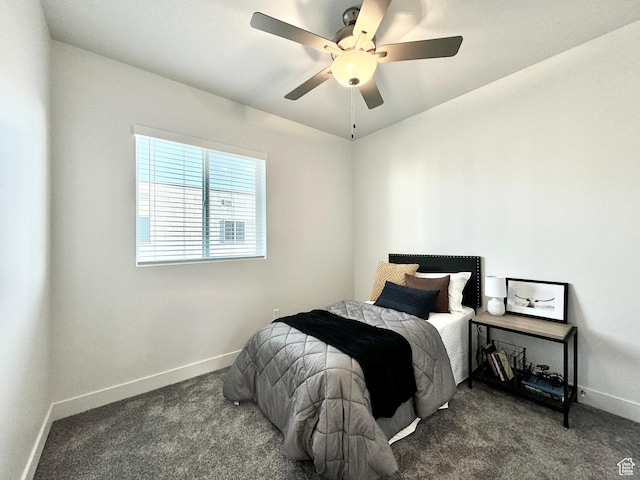 2321 W Leigh Ln Unit M55, West Haven, UT 84401 - carpeted bedroom featuring baseboards and a ceiling fan