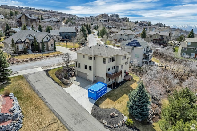 aerial view featuring a residential view