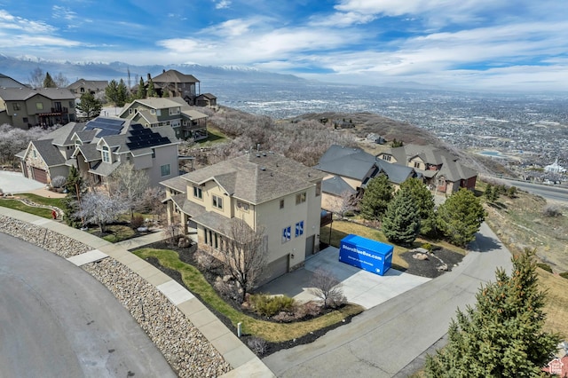 aerial view featuring a residential view