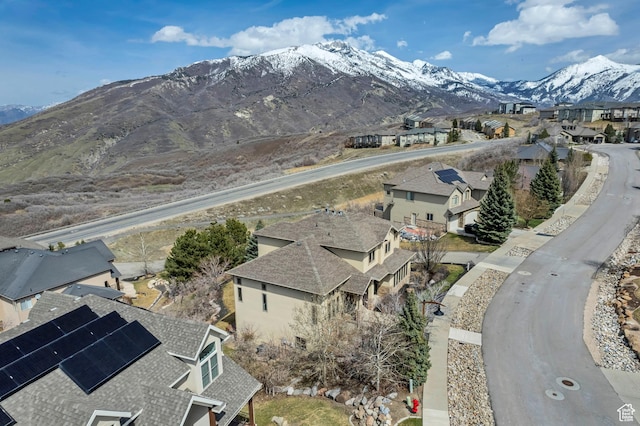view of mountain feature featuring a residential view