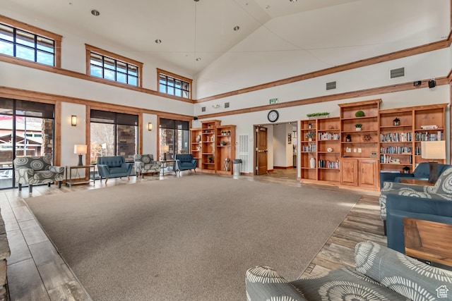 building lobby featuring visible vents