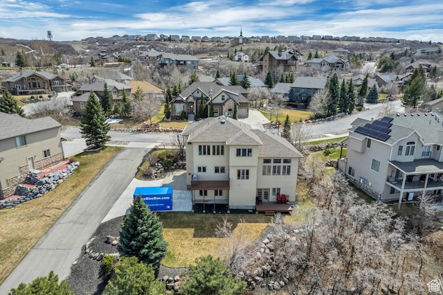 drone / aerial view featuring a residential view