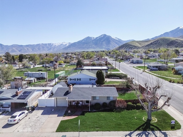 395 Fairlane Dr, Tooele, UT 84074 - bird's eye view featuring a mountain view and a residential view