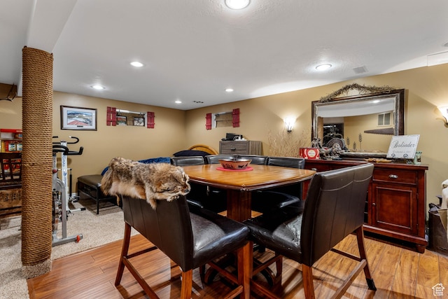 395 Fairlane Dr, Tooele, UT 84074 - dining area featuring light wood-type flooring and recessed lighting