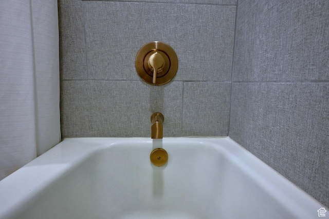 interior details featuring a tub